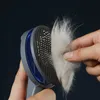 Kimpets chat peigne chien épilateur brosse toilettage pour animaux de compagnie Slicker aiguille peigne enlève emmêlé auto-nettoyant fournitures pour animaux de compagnie accessoires