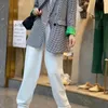 T3046 Abiti da donna Blazer Tide Brand Alta qualità Retro Fashion designer grid Series Suit Jacket Lion Doppio petto Slim Plus Size Abbigliamento donna