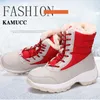 Boots Women Waterproof Winter Shoes Snow Platform Keep Warm Ankle With Thick Fur Heels Botas Mujer 2022Boots