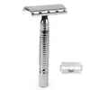 NXY Double Edge Razor Wet Shaving för män Kvinnor Klassisk Rostfritt Travel Metal Steel Handle Safety Double Edged Shaver Face Razor 220414