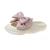 Sandals Hole Shoes Women Big Bow Slippers 2022 Versatile Hollow Out Beach Sandals Rubber White Platform Slides High Heels 220412