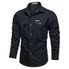 Camisa casual masculina 5xl 6xl masculino overshirt militar camisas de algodão homens marca roupas lazer camisa blusa af1388 220812