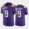 Ceo9 Joe Burrow Tigers Camiseta de fútbol americano universitario Clyde Edwards Helaire Grant Delpit Justin Jefferson Odell Beckham Terrace Marshall Jr. Kayshon