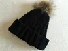Beanie/Skull Caps 2022 Fashion Herfst/Winter Solid-Color Dikking Warm Joker Hem-Ball Knit Millinery Hat Bonnets For Women1 Eger22