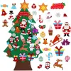 Fengrise sentiu árvore de Natal Papai Noel Feliz Natal decorações para casa brinquedos de crianças ornamento de árvore de Natal y201020