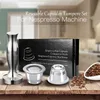 Versione Ricaricabili Filtro per caffè Espresso Capsule Capsule ricaricabili Nespresso in acciaio inossidabile riutilizzabili per Essenza Mini 210309
