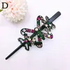 Mulheres Moda Strass Acrílico Acrílico Hairpin Flor Flor Hollow Borboleta Cabelo De Cabelo Barrette Feminino Cabelo Acessórios Headwear