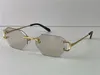 Buff Sonnenbrille Objektivfarben in Sonnenschein von kristallklarem bis dunklen Diamant -Design geschnittene Linse Randless Metall Rahmen Outdoor 0109565586