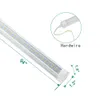 Jesled T8 LED -rörlampor Dural Rad 90W Transparent Cover Cold White Integrated Tubes Light Garage Office Lökar