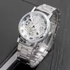 Zegarek 2022 Mężczyźni oglądają luksusowe unikalne wydrążone stali nierdzewne kwarcowy dar zegarowy zegar wojskowy