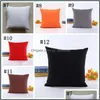 Caixa de travesseiro suprimentos de cama têxteis domésticos jardim ll color sólida poliéster arremesso de almofada de travesseiro Er decor chr dhbf3