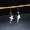 Dangle Kronleuchter weiblicher blau weißer Opal -Tropfen Ohrringe Rosegold Silber Farbe Vintage Creme Lange Hochzeit für Womendangle Chandel6440857