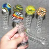 Glycerin Glass Spoon Pipes smoking hand made pipe tobacco dry herb oil burner Silicone bong dab rig nectar collector