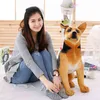 さまざまなシミュレートされた動物ぬいぐるめて座っている鹿虎の犬斑点犬の羊飼いラブラドールワイルドグラスランドポップJ220704