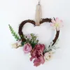 Decorative Flowers & Wreaths 2pcs Wall Adornment Simulated Rattan Garland Pendant Hanging OrnamentDecorative