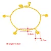 Charm Bracelets Real Gold Bracelet 5 Stars Pendant Plated For Women's Wedding Jewelry GiftsCharm