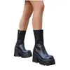 Платформа Angle Boots Shoes for Women Goth Gothic Fashion Mid Mid Talf Женский зимний бренд 220815