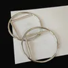 Дизайнерские серьги-кольца с буквами для женщин, модные золотые серьги-кольца, роскошные большие круглые серьги, ювелирные изделия, женские унисекс, серьги-гвоздики, 5 см 2208051D