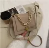 Luksusowe torby na ramię designerka torba komunikatorowa grube łańcuch torebki skórzane torba z torbą prosta design