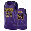 Mens Kyle Kuzma 0 Hart 3 Rondo 9 Russell Westbrook Anpassa City Purple Edition Hot Press Basketball Jerseys Stitched Shirts