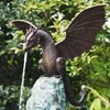 Figuren Miniaturen Home Decore Harz Wasserspray Drache Dinosaurier Garten Ornamente Dekorationen 220329