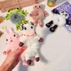 Simpatiche donne Kawaii accessori per la testa in gomma per capelli elastici cartone animato peluche rana coniglio gatto peluche Scrunchie fascia per capelli per ragazza