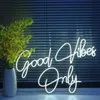 Good Vibes Only Ins Custom LED Letters décor mural pour le salon Mariage Party Cafe Store Néon SIGN 220615