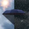 Damesautomatische vouwparaplu voor regen en zonwinddichte UV -paraplu's verstelbare roterende LED -zaklamp Car Beach Parasol