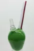 Vintage Green Apple Glass BONG Hookah Smoking Pipes Oil Burner with bowl or Banger can put customer LOGO by DHL UPS CNE