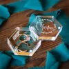 Deposito di gioielli in acrilico trasparente esagonale personalizzato Nomi di testo personalizzati Scatola per anelli Può mettere anelli di nozze Orecchini per le ragazze 222929947