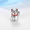 925 Silver Charm Beads Dangle Chinese New Year Gift Phoenix Lion Bead Fit Charms Bracelet DIY Jewelry Accessories9515403