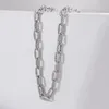 Chains Flashbuy Punk Chunky Thick Chain Necklace For Women Male Statement Twist Metal Choker Neck Hip Hop JewelryChains