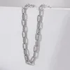 Chains Flashbuy Punk Chunky Thick Chain Necklace For Women Male Statement Twist Metal Choker Neck Hip Hop JewelryChains Heal22