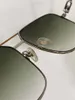 Mens solglasögonpilotformade polerade guldpläterade metallglasögon ram Stora fyrkantiga utomhus UV400 Kör Glitter Grey1245473