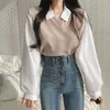 Women's Blouses & Shirts Vintage Preppy Y2k Clothes Long Sleeve Top Beautiful Women's Elegant Puff Korean Fashion 2022