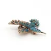 10 Pcs/Lot Fashion Jewelry Brooches Animal Blue/Pink Rhinestone Eagle Bird Brooch Pin For Decoration/Gift