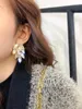 Stud Korea modesmycken glänsande handgjorda zirkonörhängen lyxigt bladparti för kvinnors ODET22 FARL22
