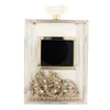 2021 New Famous Acrylic Box Perfume Bottles Shape Chain Clutch Evening Handbags Women Clutches Perspex ClearBlack7415738