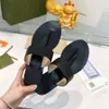 Diseñador mujer sandalias zapatillas diapositivas hombres zapatilla engranajes fondos chanclas mujeres sandalia de lujo moda causal flip flop