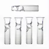 Smoking One Hitter Pipes MINI Clear 38MM Glass Filter Tip Tobacco Herb Cigarette Holder Filter pipe for rolling paper