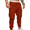 Men's Pants Casual Thin Breathable Tie Drawstring Long Men Solid Color Pockets Waist Ankle Tied Skinny Cargo 220826
