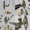 Vintage Metal Bell Door Shopkeeper Good Luck Knocker Windchime Wall Hanging Ornament for Room Garden Store Front Entrance Gift 220407