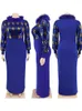 Robes de taille plus 5xl pour les vêtements pour femmes robe d'été d'automne paillettes patchwork décontracté à surdimension maxi vestidosplus