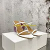 Sandali 2022 Lady Designer Summer Women Scarpe Apri sapone Sandalias autentico in pelle Teli alti Stripper Stiletto Zapatos Mujer