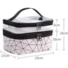 Multifunction Travel Clear Makeup Bag Fashion Diamond Cosmetic Bag Toiletries Organizer Waterproof Females Storage Make Up Cases 220525