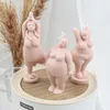 Stampo in silicone per yoga Arte del corpo umano Decorazione per la casa Modellatura Donna grassoccia perfetta Cera di soia Grande stampo per candele per la produzione di sapone 220611