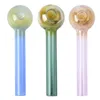 Spoon Style Pyrex Mixed Colors Glass For Water Bongs Oil Burner Pipe Straight Tube Hand Pipes Mini Oil Dab Rigs Smoking Accessories Tools SW128