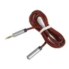 Câble Audio résille tressé 3.5mm paire ligne d'enregistrement câbles d'extension casque mâle à femelle AUX voiture