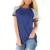 Zwangerschaps gestreepte T-shirts verpleging tops korte luipaard mouw ronde hals blouses t-shirt kleding casual zwangerschapskleding