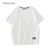 WAVLATII Women 100% Cotton T shirts Female Green Fashion Oversized Streetwear Short Sleeve Tees Tops for Summer WT2201 220402